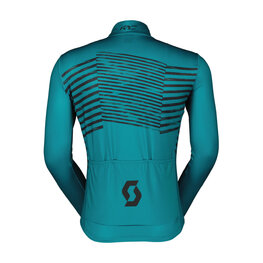 SCOTT Kolesarski dres z dolgimi rokavi zimski - TEAM WARM GRAPHICS - turkizna