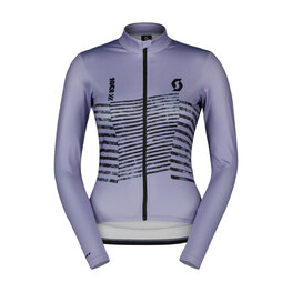 SCOTT Kolesarski dres z dolgimi rokavi zimski - TEAM WARM GRAPHICS - svetlo modra