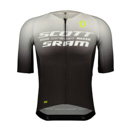 SCOTT Kolesarski dres s kratkimi rokavi - SRAM AERO - črna/bela