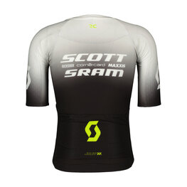 SCOTT Kolesarski dres s kratkimi rokavi - SRAM AERO - črna/bela