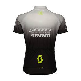 SCOTT Kolesarski dres s kratkimi rokavi - SCOTT-SRAM PRO - črna/bela