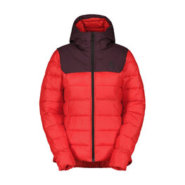 SCOTT Kolesarska  podaljšana jakna - INSULOFT WARM W - vijolična/rdeča