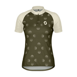 SCOTT Kolesarski dres s kratkimi rokavi - ENDURANCE 30 - zelena/bež