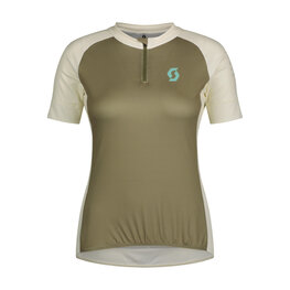 SCOTT Kolesarski dres s kratkimi rokavi - ENDURANCE 20 W - zelena/bela