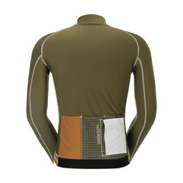 SCOTT Kolesarski dres z dolgimi rokavi zimski - RC PRO WARM REMIX - rjava/zelena