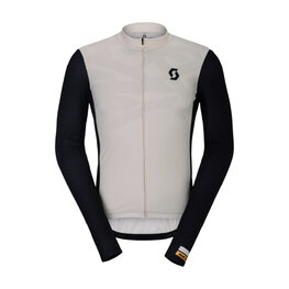 SCOTT Kolesarski dres z dolgimi rokavi poletni - RC ENDURANCE - bela/črna