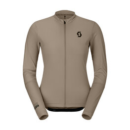 SCOTT Kolesarski dres z dolgimi rokavi poletni - ENDURANCE W - bež/bela