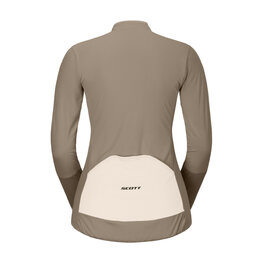 SCOTT Kolesarski dres z dolgimi rokavi poletni - ENDURANCE W - bež/bela
