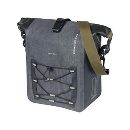 BASIL Kolesarska  torba - NAVIGATOR STORM MIK SIDE M - siva/črna