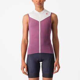CASTELLI Kolesarski dres brez rokavov - SOLARIS - vijolična