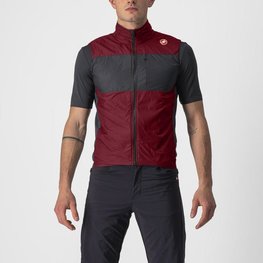 CASTELLI Kolesarski brezrokavnik - UNLIMITED PUFFY - bordo