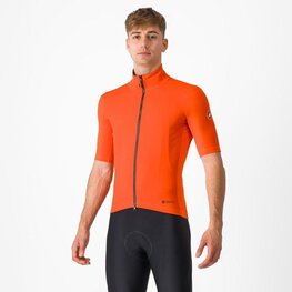 CASTELLI Kolesarski dres s kratkimi rokavi - PERFETTO ROS 2 WIND - oranžna