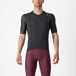 CASTELLI Kolesarski dres s kratkimi rokavi - ESPRESSO - antracit