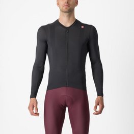 CASTELLI Kolesarski dres z dolgimi rokavi poletni - ESPRESSO - antracit