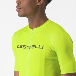 CASTELLI Kolesarski dres s kratkimi rokavi - PROLOGO LITE - rumena