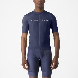 CASTELLI Kolesarski dres s kratkimi rokavi - PROLOGO LITE - modra