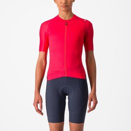CASTELLI Kolesarski dres s kratkimi rokavi - ESPRESSO W - rdeča