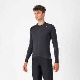 CASTELLI Kolesarski dres z dolgimi rokavi zimski - ESPRESSO THERMAL - antracit