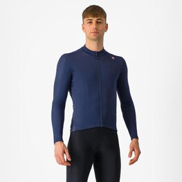 CASTELLI Kolesarski dres z dolgimi rokavi zimski - ESPRESSO THERMAL - modra