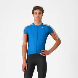 CASTELLI Kolesarski dres s kratkimi rokavi - ENTRATA 6 - modra