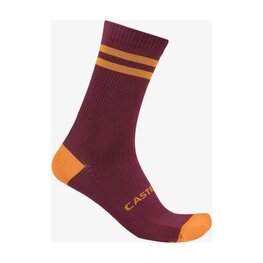 CASTELLI Kolesarske klasične nogavice - ORIGINALE 18 - bordo