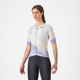 CASTELLI Kolesarski dres s kratkimi rokavi - AERO PRO 8S - vijolična