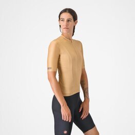 CASTELLI Kolesarski dres s kratkimi rokavi - UNLIMITED W - rjava