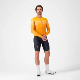 CASTELLI Kolesarski dres z dolgimi rokavi poletni - UPF LONG - oranžna