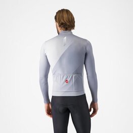 CASTELLI Kolesarski dres z dolgimi rokavi zimski - AMPLIFY - siva