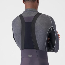 CASTELLI Kolesarske dolge hlače z naramnicami - UNLIMITED - siva