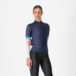 CASTELLI Kolesarski dres z dolgimi rokavi zimski - CORSO THERMAL - modra