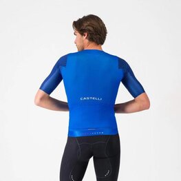 CASTELLI Kolesarski dres s kratkimi rokavi - AERO RACE 8S - modra