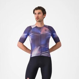 CASTELLI Kolesarski dres s kratkimi rokavi - AERO RACE 8S - vijolična