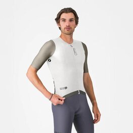 CASTELLI Kolesarski dres s kratkimi rokavi - CORRETTO - bež/slonovina
