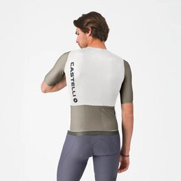 CASTELLI Kolesarski dres s kratkimi rokavi - CORRETTO - bež/slonovina