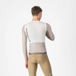 CASTELLI Kolesarski dres z dolgimi rokavi poletni - CORRETTO LS - bež/slonovina