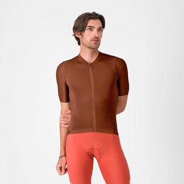 CASTELLI Kolesarski dres s kratkimi rokavi - ESPRESSO 2 - rjava