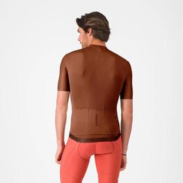 CASTELLI Kolesarski dres s kratkimi rokavi - ESPRESSO 2 - rjava