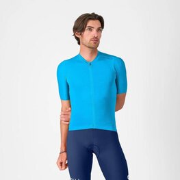 CASTELLI Kolesarski dres s kratkimi rokavi - ESPRESSO 2 - svetlo modra