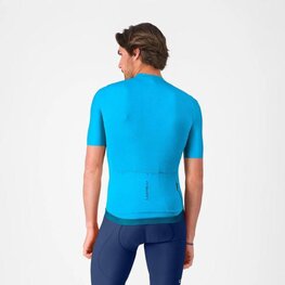 CASTELLI Kolesarski dres s kratkimi rokavi - ESPRESSO 2 - svetlo modra