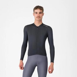 CASTELLI Kolesarski dres z dolgimi rokavi poletni - ESPRESSO 2 LS - črna