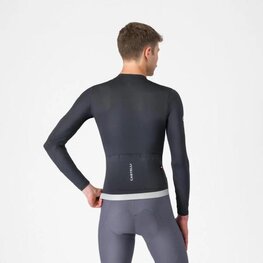 CASTELLI Kolesarski dres z dolgimi rokavi poletni - ESPRESSO 2 LS - črna