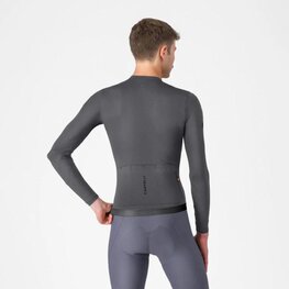 CASTELLI Kolesarski dres z dolgimi rokavi poletni - ESPRESSO 2 LS - siva