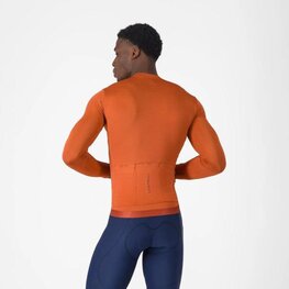 CASTELLI Kolesarski dres z dolgimi rokavi poletni - ESPRESSO 2 LS - rdeča