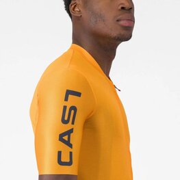 CASTELLI Kolesarski dres s kratkimi rokavi - ENTRATA APEX - oranžna