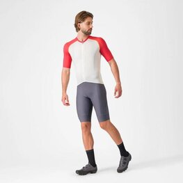 CASTELLI Kolesarski dres s kratkimi rokavi - UNLIMITED ENDURANCE 3 - slonovina/rdeča