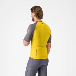 CASTELLI Kolesarski dres s kratkimi rokavi - UNLIMITED ENDURANCE 3 - rumena/siva