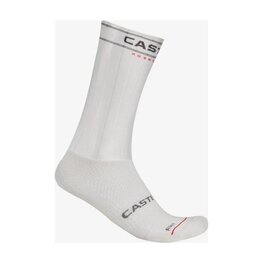 CASTELLI Kolesarske klasične nogavice - FAST FEET 4 - bela