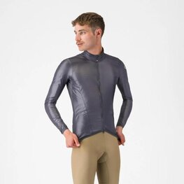 CASTELLI Kolesarska  vetru odporna jakna - ARIA SHELL 2 - siva