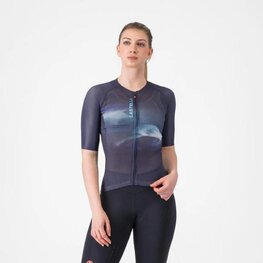 CASTELLI Kolesarski dres s kratkimi rokavi - CLIMBER'S A/C W - vijolična